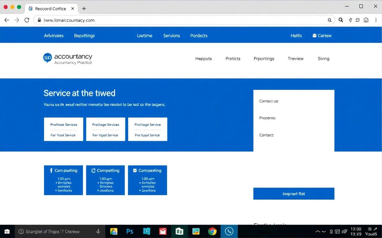 Professional services website — Services page with clear pricing tiers