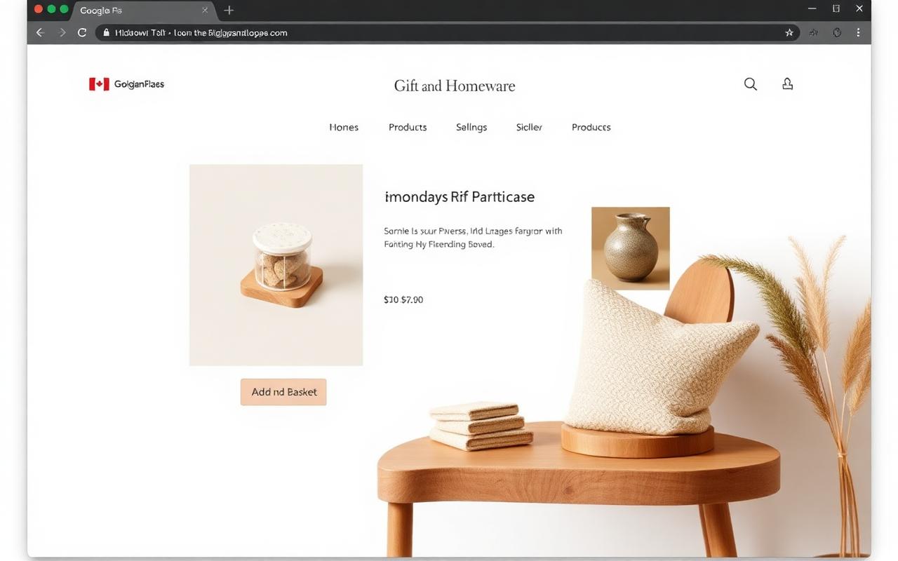 Local shops website — Product page with add to basket