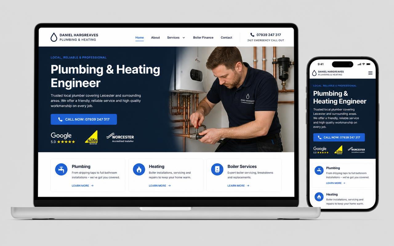 Website we built for a tradespeople business